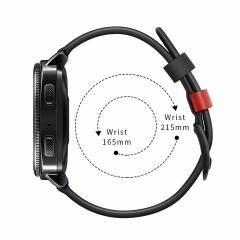 Amazfit GTR 2 47 mm Uyumlu Deri Kordon Spor Dikişli Deri Kayış