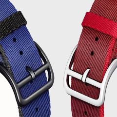 Apple Watch 8 41 mm uyumlu Hermes Hasır Kumaş Kordon Renkli Özgün Tasarım Kayış