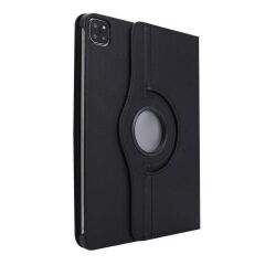 iPad Pro 11 2021 3. Nesil Uyumlu Kılıf 360° Dönebilen Akıllı Kapak Standlı Kılıf Smart Uyku Modlu Siyah
