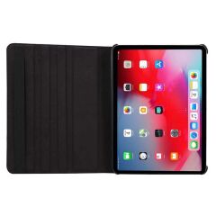 iPad Pro 11 2021 3. Nesil Uyumlu Kılıf 360° Dönebilen Akıllı Kapak Standlı Kılıf Smart Uyku Modlu Siyah