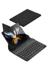 Samsung Galaxy Z Fold 4 uyumlu Klavyeli Kılıf Bluetooth Keyboard Set Standlı Kalem Bölmeli