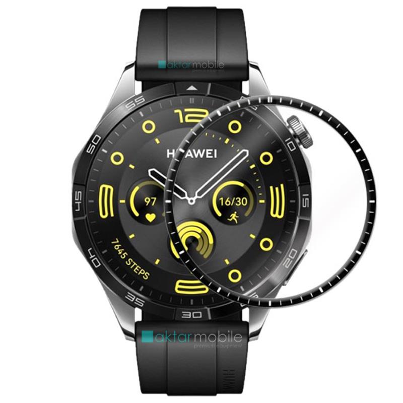 Huawei GT 4 46 mm uyumlu Ekran Koruyucu 3D Tam Kapatan Kavisli PPMA Nano Cam
