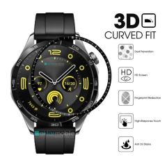 Huawei GT 4 46 mm uyumlu Ekran Koruyucu 3D Tam Kapatan Kavisli PPMA Nano Cam