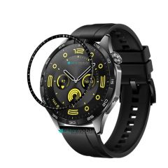 Huawei GT 4 46 mm uyumlu Ekran Koruyucu 3D Tam Kapatan Kavisli PPMA Nano Cam