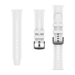Galaxy Watch 3 45 mm Uyumlu Yumuşak Silikon Kordon Spor Kayış Soft Jel Premium Silikon Metal Toka Beyaz