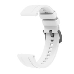 Galaxy Watch 3 45 mm Uyumlu Yumuşak Silikon Kordon Spor Kayış Soft Jel Premium Silikon Metal Toka Beyaz