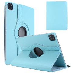 iPad Pro 11 2021 3. Nesil Uyumlu Kılıf 360° Dönebilen Akıllı Kapak Standlı Kılıf Smart Uyku Modlu Mavi