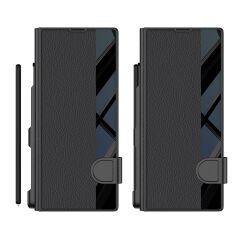 Galaxy Z Fold 7 uyumlu Kapaklı Cüzdan Kartlık Kılıf Kalemlikli Standlı Kamera Korumalı Kapak