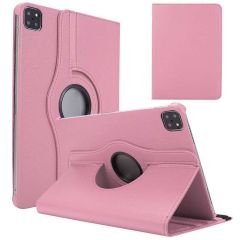 iPad Pro 11 2021 3. Nesil Uyumlu Kılıf 360° Dönebilen Akıllı Kapak Standlı Kılıf Smart Uyku Modlu Açık Pembe