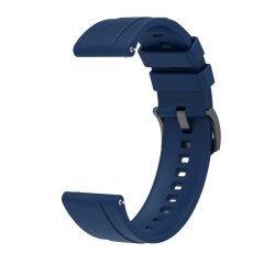 Galaxy Watch 3 45 mm Uyumlu Yumuşak Silikon Kordon Spor Kayış Soft Jel Premium Silikon Metal Toka Lacivert