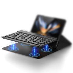 Samsung Galaxy Z Fold 2 uyumlu Klavyeli Kılıf Bluetooth Keyboard Set Standlı Kalem Bölmeli