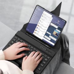 Samsung Galaxy Z Fold 2 uyumlu Klavyeli Kılıf Bluetooth Keyboard Set Standlı Kalem Bölmeli