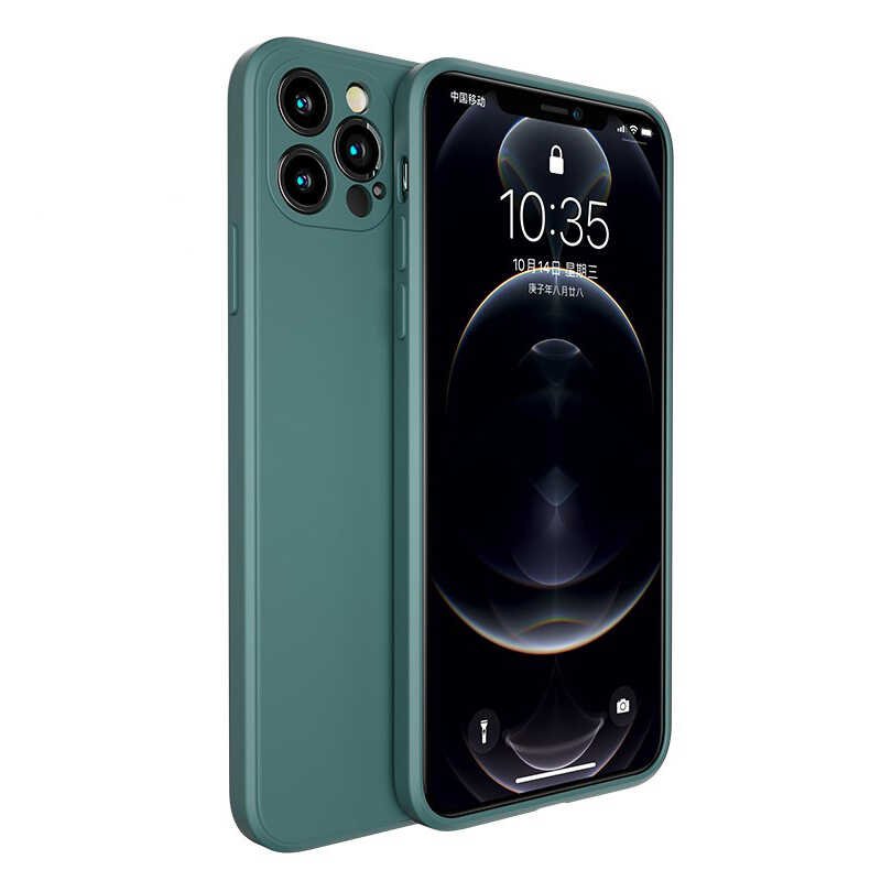 Apple iPhone 12 Pro Max Kılıf Benks Painting TPU Kapak Koyu Yeşil