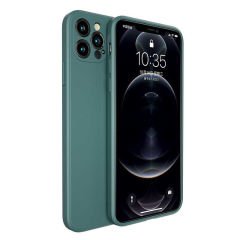 Apple iPhone 12 Pro Max Kılıf Benks Painting TPU Kapak Koyu Yeşil