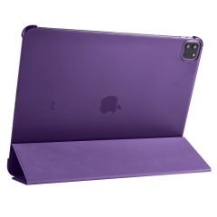 iPad Pro 12.9 6. Nesil 2022 M2 uyumlu Kılıf Flip Akıllı Kapak Standlı Smart Cover Uyku Modlu Mor