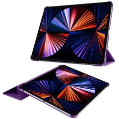 iPad Pro 12.9 6. Nesil 2022 M2 uyumlu Kılıf Flip Akıllı Kapak Standlı Smart Cover Uyku Modlu Mor