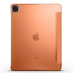 iPad Pro 12.9 6. Nesil 2022 M2 uyumlu Kılıf Flip Akıllı Kapak Standlı Smart Cover Uyku Modlu Turuncu