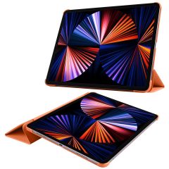 iPad Pro 12.9 6. Nesil 2022 M2 uyumlu Kılıf Flip Akıllı Kapak Standlı Smart Cover Uyku Modlu Turuncu