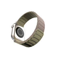 Apple Watch 6 5 4 3 2 1 SE 42 44 mm uyumlu Mıknatıslı Silikon Kordon Çift Renkli Magnetik Kayış