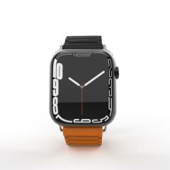Apple Watch 6 5 4 3 2 1 SE 42 44 mm uyumlu Mıknatıslı Silikon Kordon Çift Renkli Magnetik Kayış