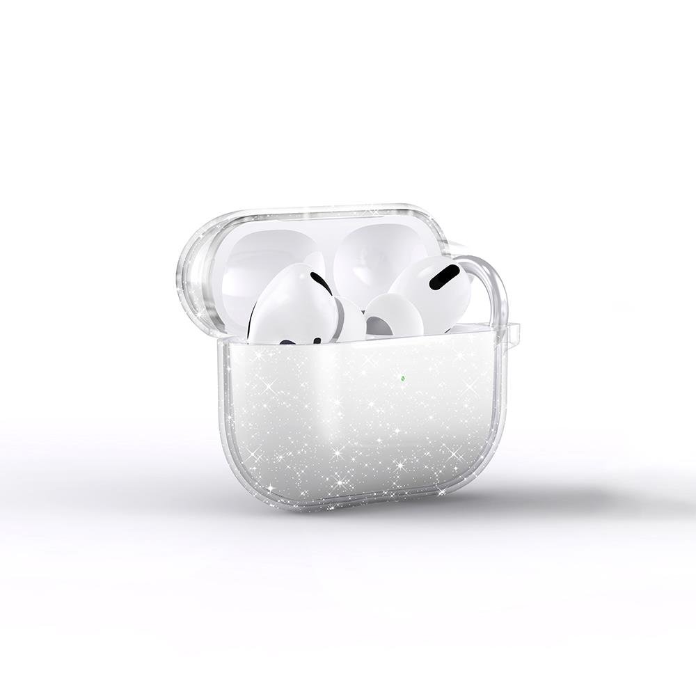 Airpods 3. Nesil Uyumlu Simli Kılıf Sert Silikon Kapak Parlak Görünümlü Saydam Yapı Şeffaf