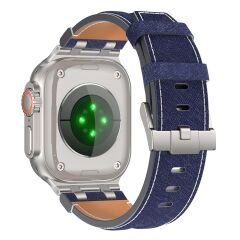 Apple Watch 6 5 4 3 2 1 SE 42 44 mm uyumlu Denim Kordon Kot Kumaş Premium Kayış