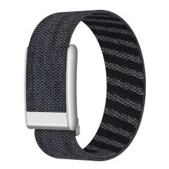 Whoop 5.0 uyumlu Kumaş Hasır Örgülü Kordon Premium Kayış Spor & Şık Bileklik Siyah - Gri