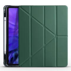 iPad Pro 12.9 6. Nesil 2022 M2 Uyumlu Kılıf Kalem Bölmeli Premium Akıllı Kapak Standlı Smart Cover Koyu Yeşil