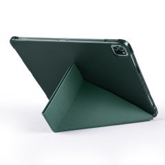 iPad Pro 12.9 6. Nesil 2022 M2 Uyumlu Kılıf Kalem Bölmeli Premium Akıllı Kapak Standlı Smart Cover Koyu Yeşil