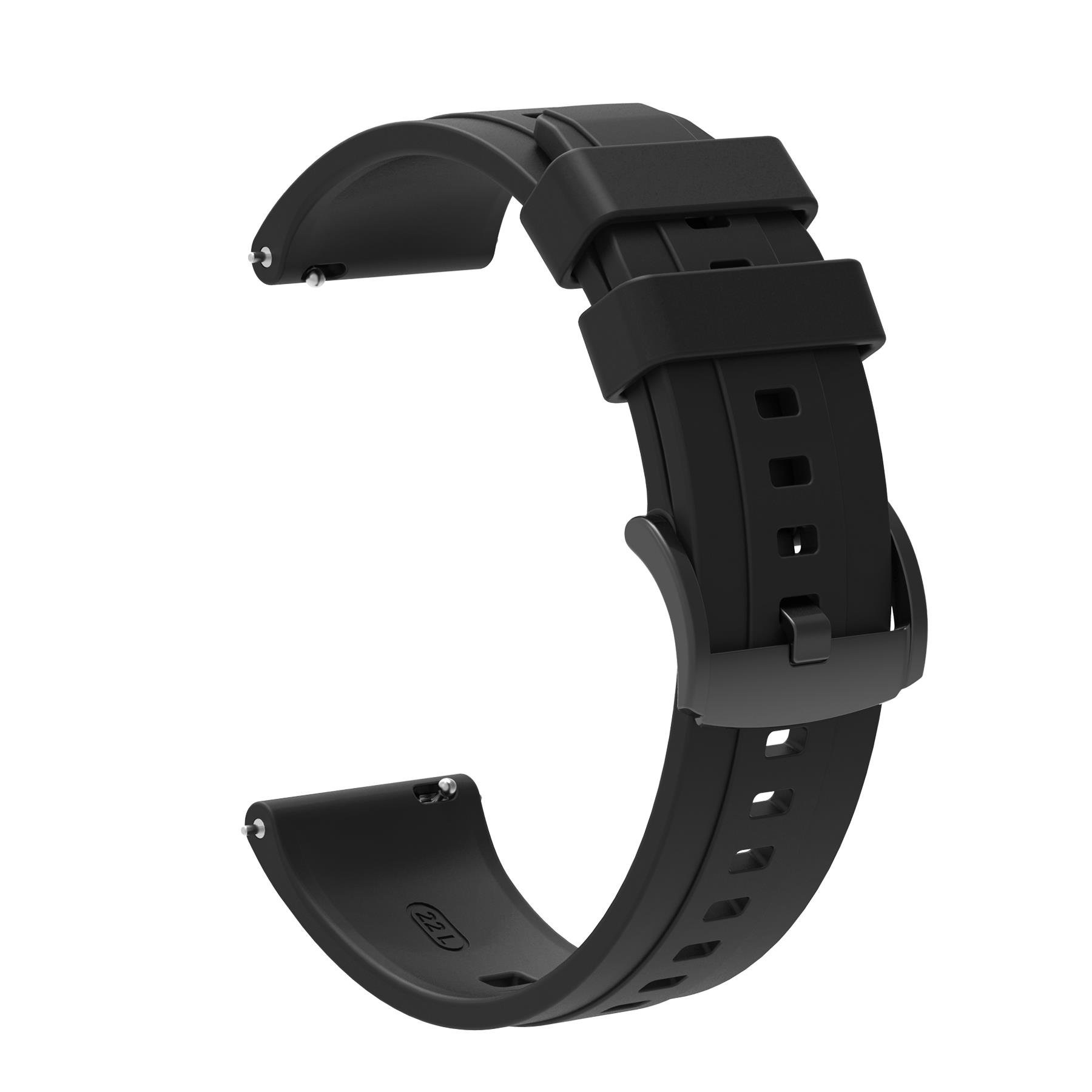 Huawei Watch GT 2 / GT2 Pro 46 mm Uyumlu Yumuşak Silikon Kordon Spor Kayış Soft Jel Premium Silikon Siyah