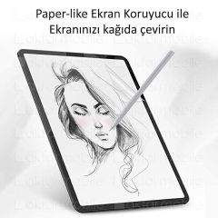 iPad Mini 7. Nesil 2024 Uyumlu Paper Like Ekran Koruyucu Kağıt Hissi Veren Tasarım Mat Yüzey
