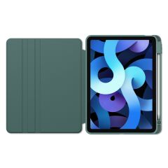 iPad Air 5. Nesil 2022 10.9'' M1 uyumlu Kılıf 360° Dönebilen Kalem Bölmeli Standlı Akıllı Kapak Koyu Yeşil