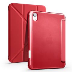 iPad Mini 7. Nesil 2024 Uyumlu Kapaklı Kılıf Kalem Bölmeli Tri Fold Standlı Uyku Modlu Akıllı Kapak