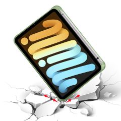 iPad Mini 7. Nesil 2024 Uyumlu Kapaklı Kılıf Kalem Bölmeli Tri Fold Standlı Uyku Modlu Akıllı Kapak Açık Yeşil