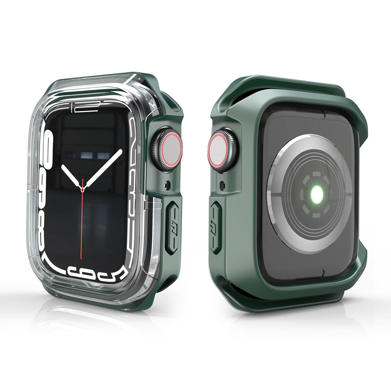 Apple Watch 8 41 mm uyumlu Kasa Koruyucu Spor Tasarım Premium Gövde Koruma (Önü Açık) Koyu Yeşil