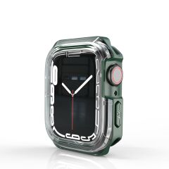 Apple Watch 8 41 mm uyumlu Kasa Koruyucu Spor Tasarım Premium Gövde Koruma (Önü Açık) Koyu Yeşil