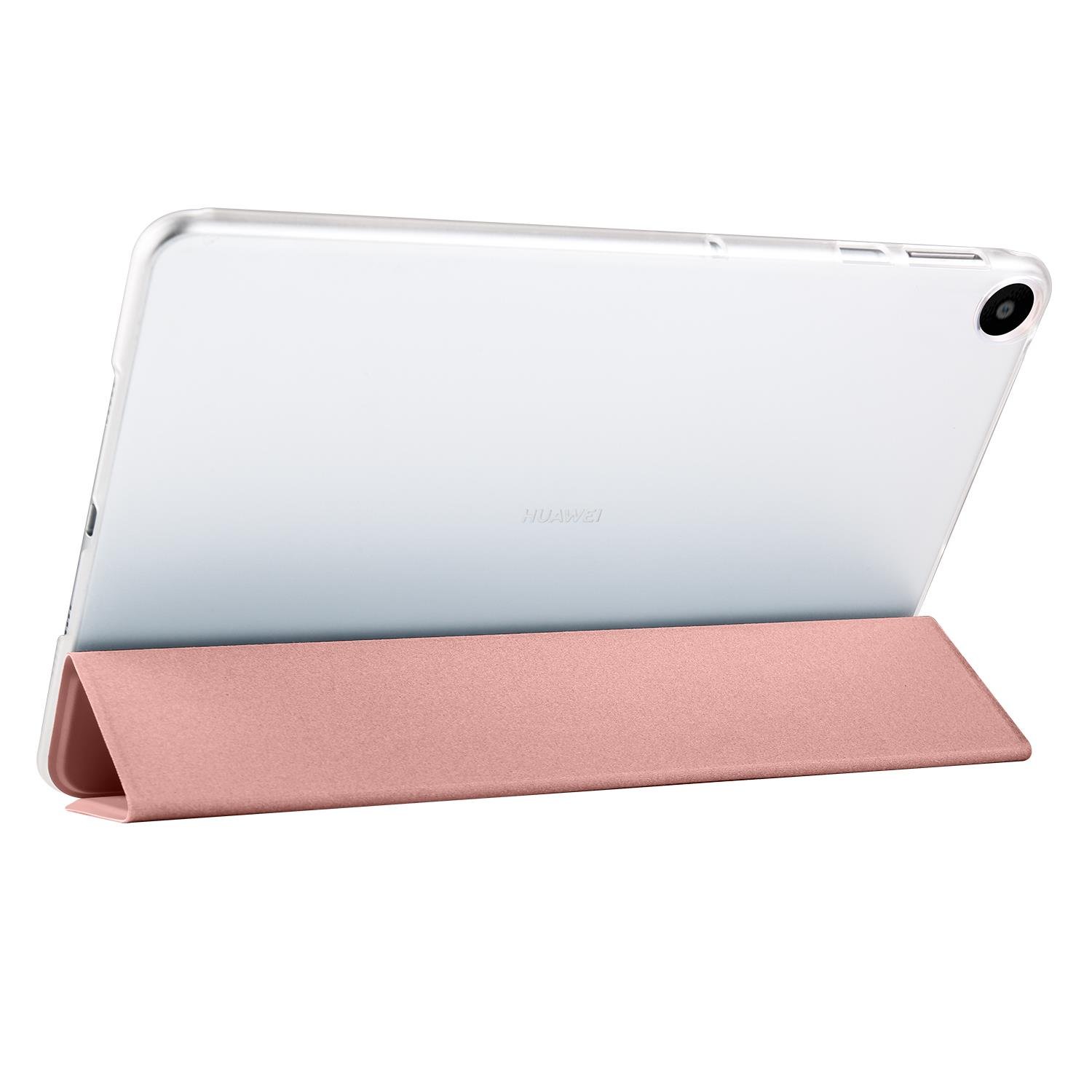 Huawei MatePad SE 10.4 Kılıf Standlı Flip Smart Akıllı Kapak Uyku Modlu Tablet Kılıfı Rose Gold