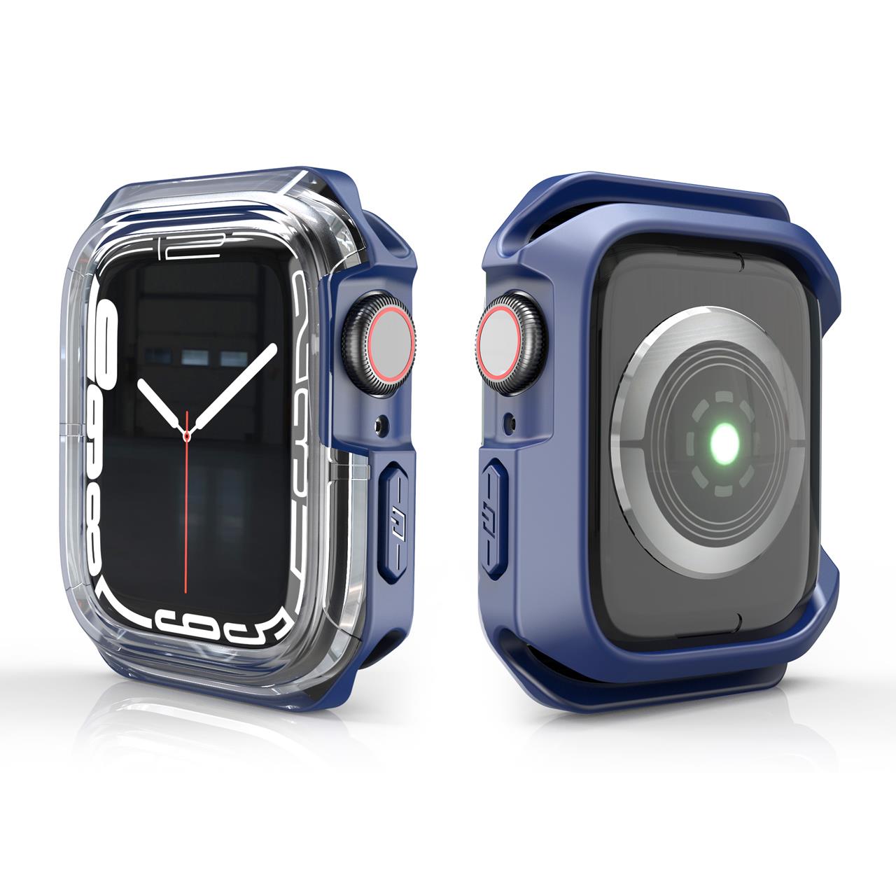 Apple Watch 8 41 mm uyumlu Kasa Koruyucu Spor Tasarım Premium Gövde Koruma (Önü Açık) Mavi
