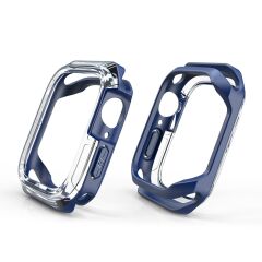Apple Watch 8 41 mm uyumlu Kasa Koruyucu Spor Tasarım Premium Gövde Koruma (Önü Açık) Mavi
