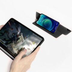 iPad 9. Nesil 2021 10.2'' Uyumlu Kılıf Ayrılabilen Mıknatıslı Kapaklı Kalem Bölmeli Standlı Smart Lacivert