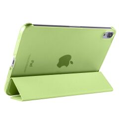 iPad Mini 7. Nesil 2024 Uyumlu Kapaklı Kılıf Standlı Flip Smart Akıllı Kapak Uyku Modlu Yeşil