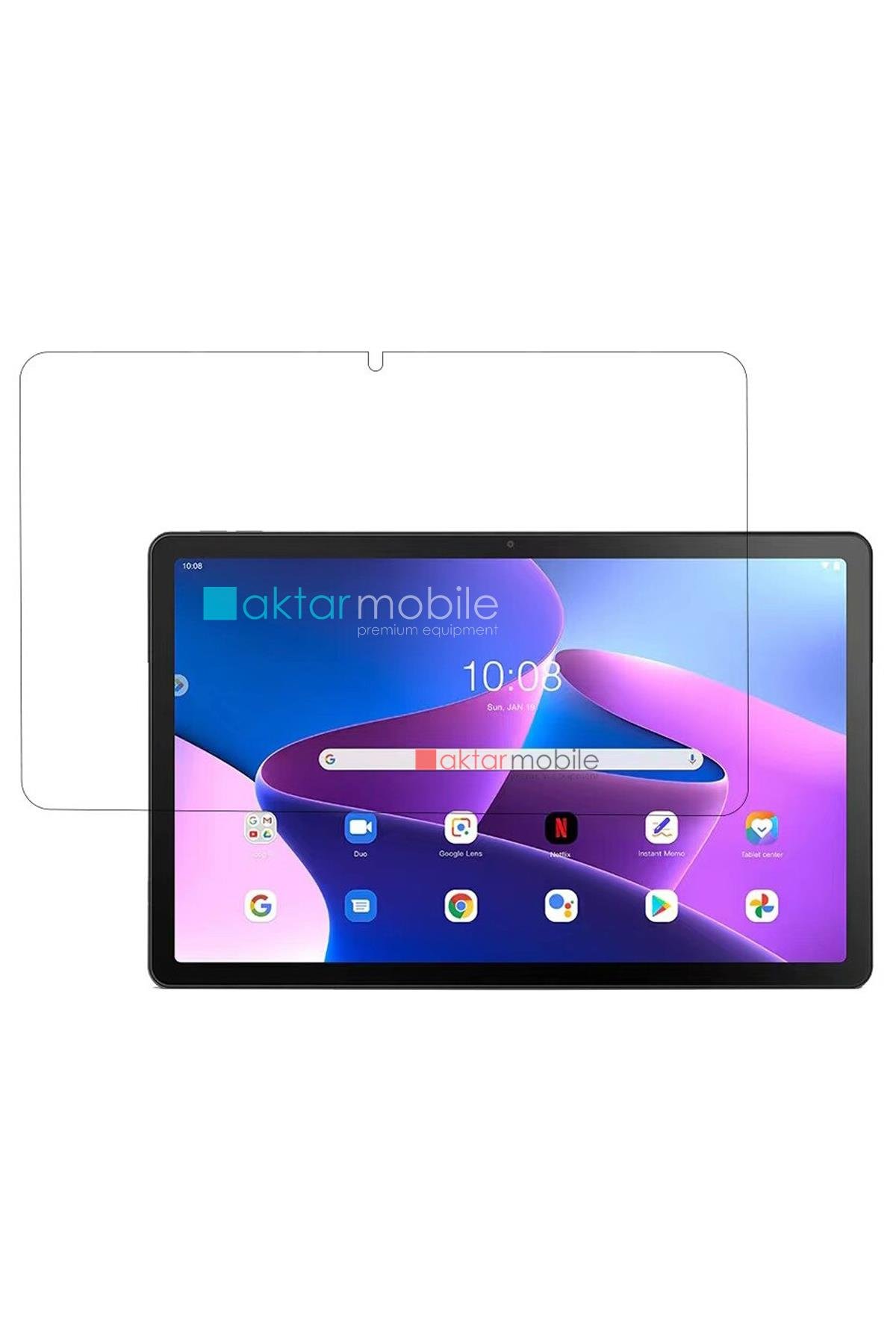 Lenovo Tab M10 Plus 3. Nesil 10.6'' (Gen 3 2022) TB125F - TB128F uyumlu Ekran Koruyucu Nano Kırılmaz