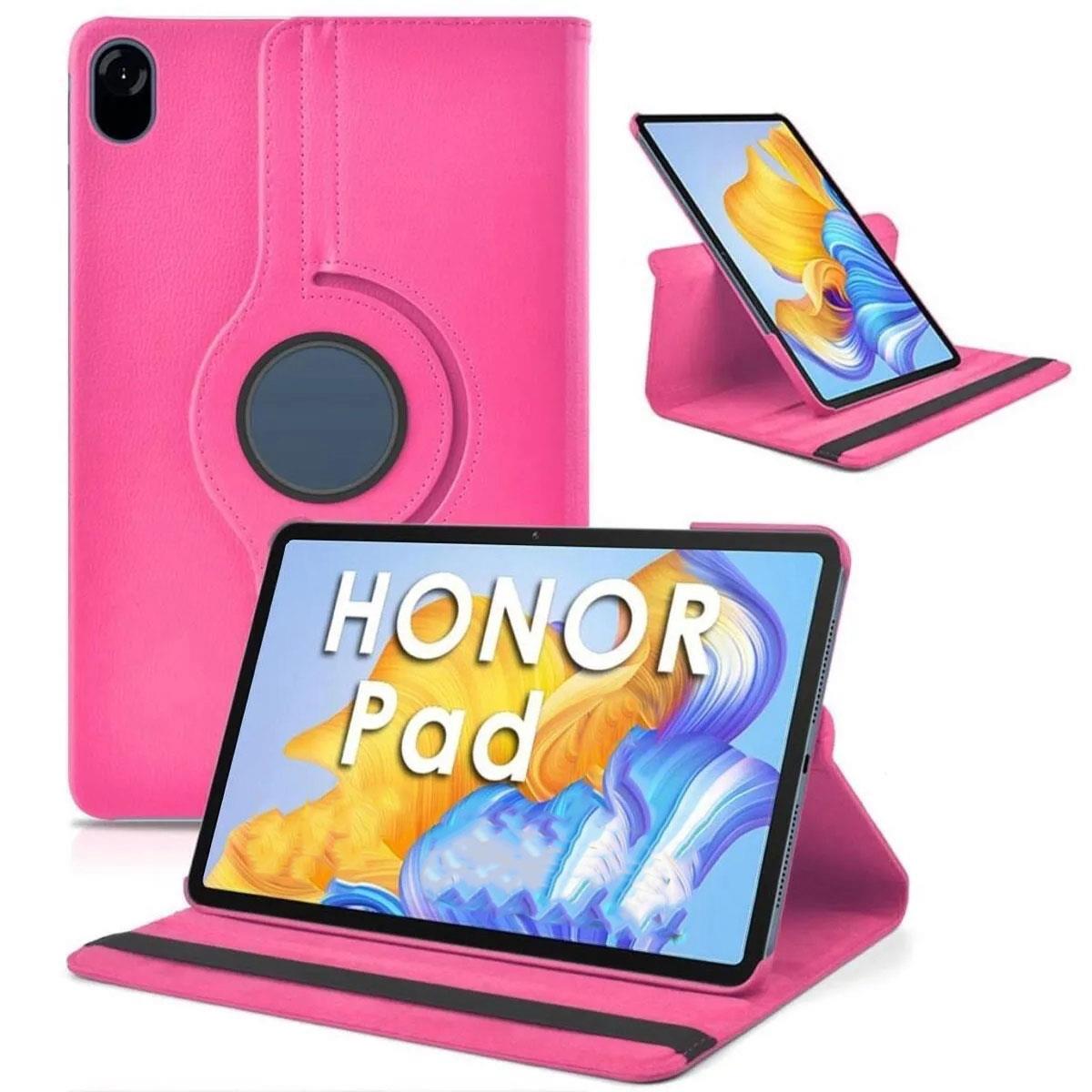 Honor Pad X9 11.5'' 2023 Kılıf 360° Dönebilen Standlı Kapaklı Tablet Kılıfı Smart Uyku Modlu Akıllı Pembe