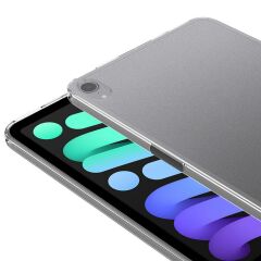 iPad Mini 7. Nesil 2024 Uyumlu Şeffaf Silikon Kılıf Esnek TPU Kapak Arkası Buzlu Tablet Kılıfı