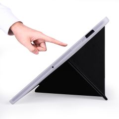 Galaxy Tab S7 Plus T970 Kılıf Kalem Bölmeli Premium Smart Standlı Tablet Kılıfı Siyah