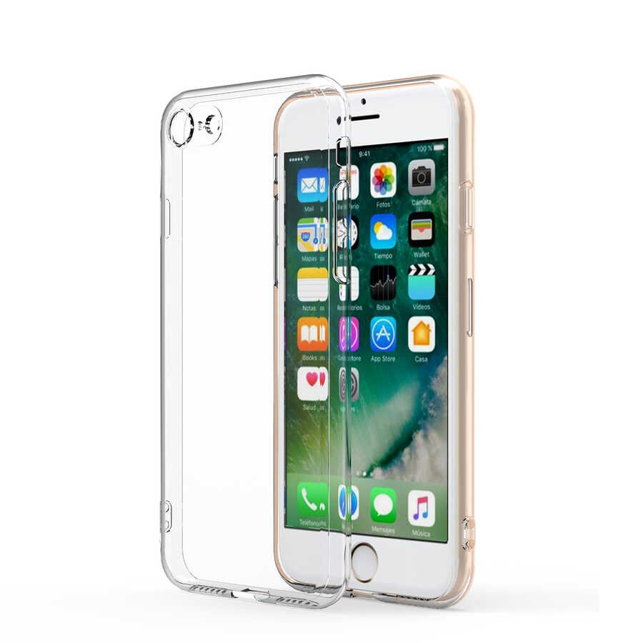 Apple iPhone SE 2022 Kılıf Zore Kamera Korumalı Süper Silikon Kapak Renksiz