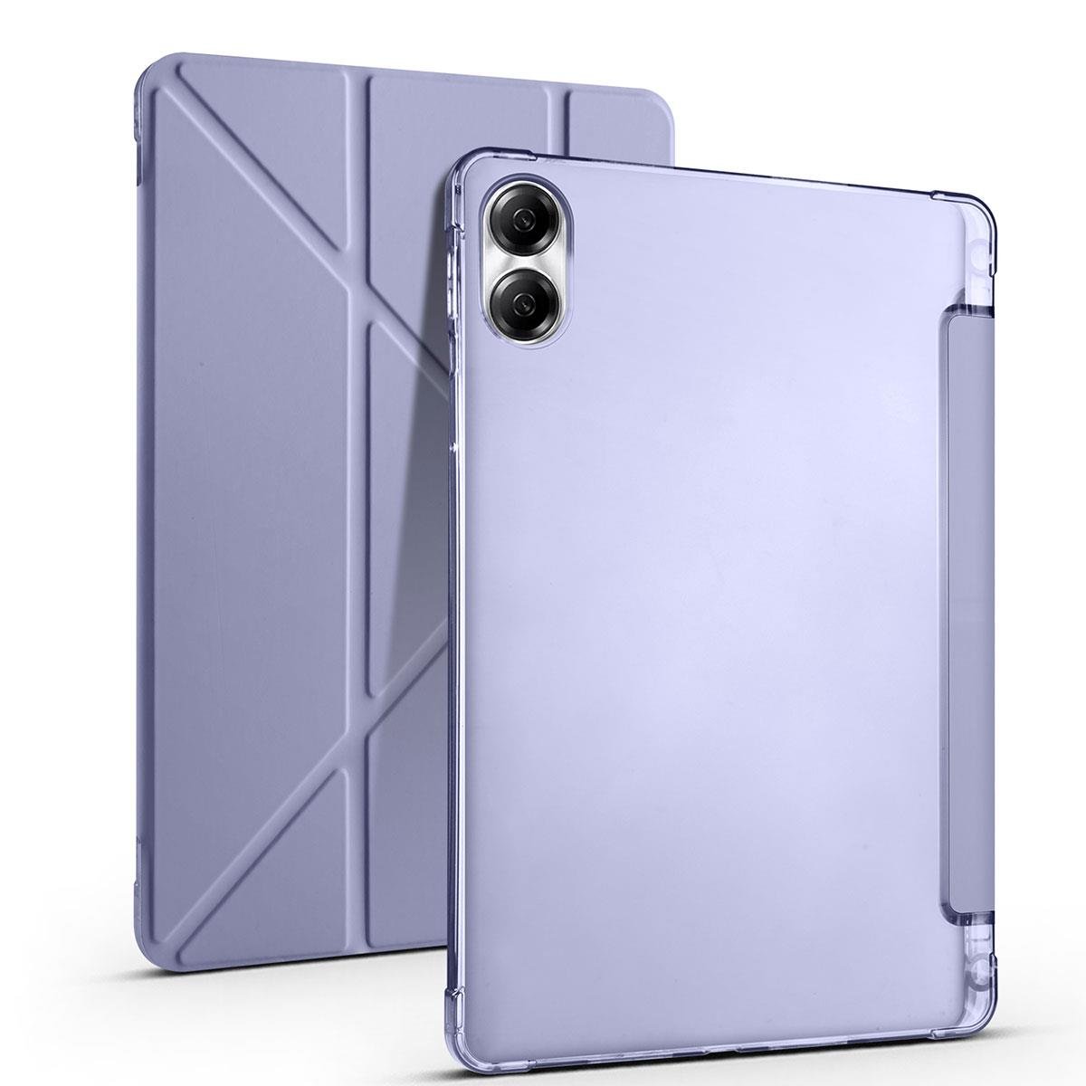 Honor Pad X9 11.5'' 2023 Uyumlu Kılıf Kalem Bölmeli Standlı Akıllı Uyku Modlu Kapaklı Tablet Kılıfı Levander Gray