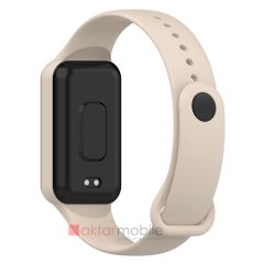 Xiaomi Redmi Smart Band 2 Silikon Kordon Premium Spor Kayış Tam Uyumlu Yumuşak Doku Krem