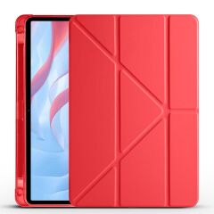 Honor Pad X8 Pro 11.5'' Uyumlu Kılıf Kalem Bölmeli Standlı Akıllı Uyku Modlu Kapaklı Tablet Kılıfı Kırmızı
