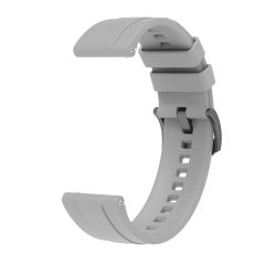 Huawei Watch 4 / Watch 4 Pro Uyumlu Yumuşak Silikon Kordon Spor Kayış Soft Jel Premium Silikon Gri